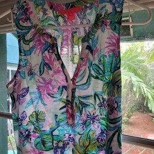 EUC Lilly Pulitzer Mermaid Essie tank Sz Small